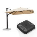 PURPLE LEAF Parasol Déporté Mégagrand Ultra-lourd Carré avec socle