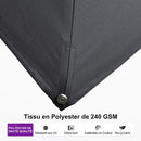 PURPLE LEAF Parasol Déporté Mégagrand à Motif Bois Carré Rectangle avec socle