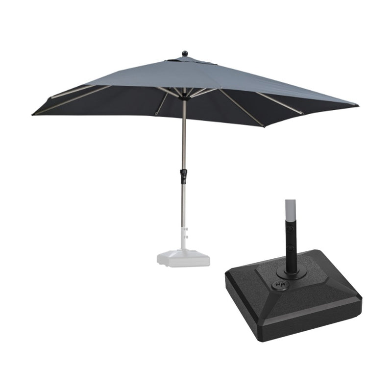PURPLE LEAF Parasol Droit de Marché Carré Rectangle Rond avec socle