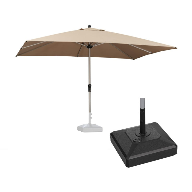 PURPLE LEAF Parasol Droit de Marché Carré Rectangle Rond avec socle