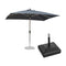 PURPLE LEAF Parasol Droit de Marché Carré Rectangle Rond avec socle