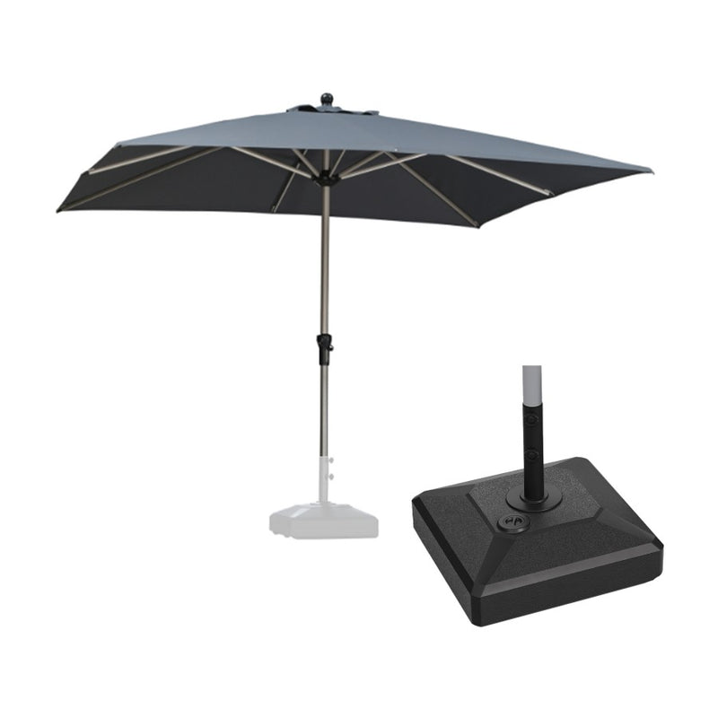 PURPLE LEAF Parasol Droit de Marché Carré Rectangle Rond avec socle