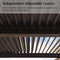 PURPLE LEAF 10' × 13' Pergola à persiennes pour patio Gazebo en aluminium réglable Pergola résistante aux intempéries avec rideaux et filet - Purpleaf France