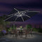 PURPLE LEAF Parasol De Jardin Exterieur 2.7 x2.7 m avec LED, Parasol Déporté Toit à Double Rotatif 360°, Parasol Excentré Inclinable, Parasol Terrasse Exterieur, Marine - Purpleaf France
