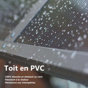 PURPLE LEAF Balancelle De Jardin 3 Places Exterieur en Acier Balançoire Toit Polycarbonate Inclinaison Réglable avec 2 Tablettes Balancelle Hollywood, Kaki - Purpleaf France